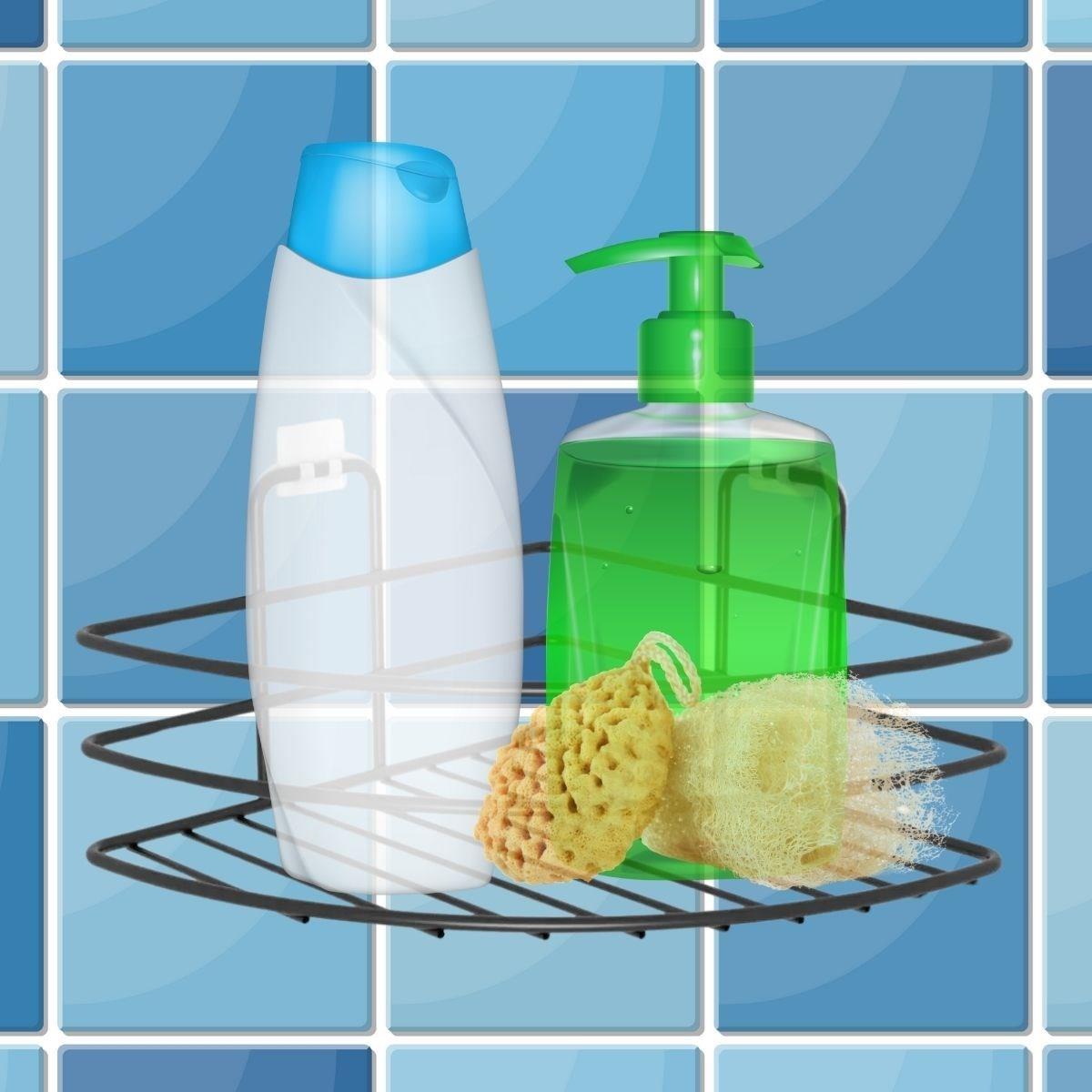 Kendiliğinden Yapışkanlı Montaj Gerektirmeyen Tek Katlı Banyo Askı Köşe Şampuanlık Siyah (5271) Kendiliğinden Yapışkanlı Montaj Gerektirmeyen Tek Katlı Banyo Askı Köşe Şampuanlık Siyah (5271)