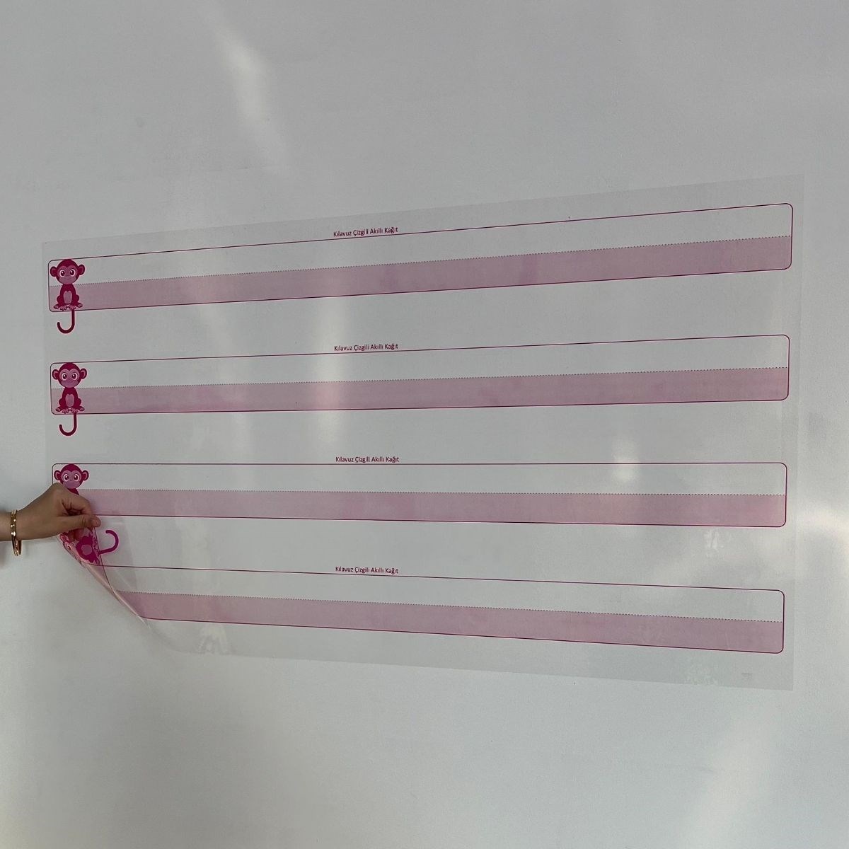 Kılavuz Çizgili Akıllı Kağıt Yazı Tahtası Duvarda İz Bırakmaz Statik Yeni Müfredata Uygun 100x56cm (5271)