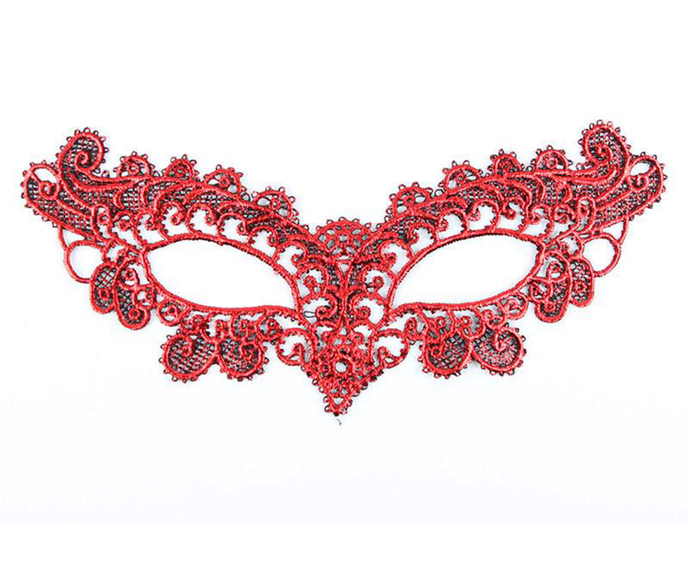 Kırmızı Dantel Masquerade Maskesi 6 No (5271)