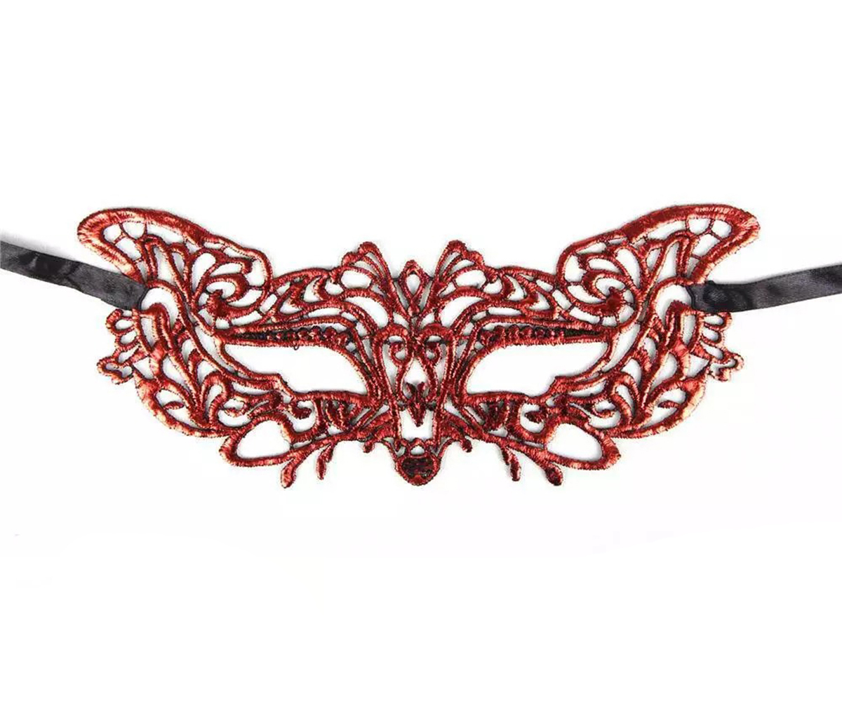 Kırmızı Dantel Masquerade Maskesi 9 No (5271)