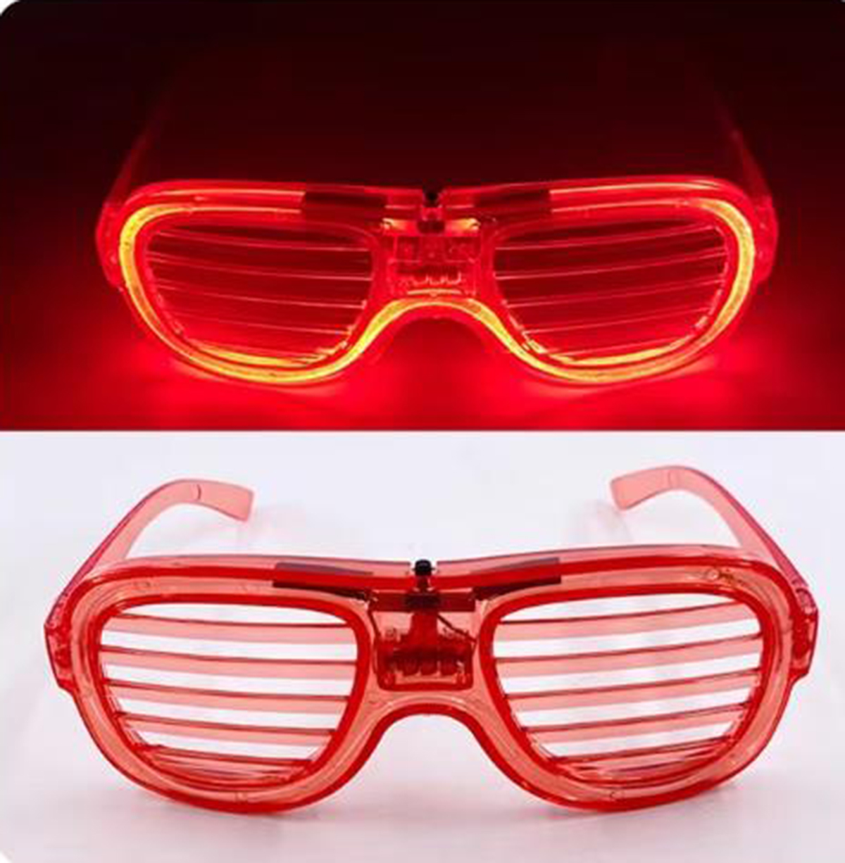 Kırmızı Led Işıklı Parti Gözlüğü - Neon Glow Şerit Gözlük 3 Modlu (5271) Kırmızı Led Işıklı Parti Gözlüğü - Neon Glow Şerit Gözlük 3 Modlu (5271)