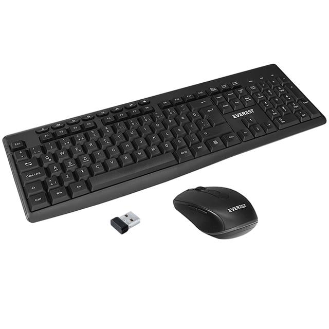 KM-719 Siyah 2in1 Kablosuz Q Multimedia Klavye + Mouse Set (5271)
