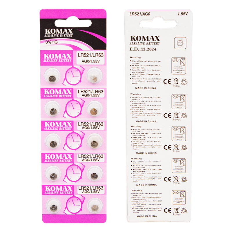 KOMAX AG-0 ALKALİN LR521/379 DÜĞME PİL (10LU PAKET) (5271)