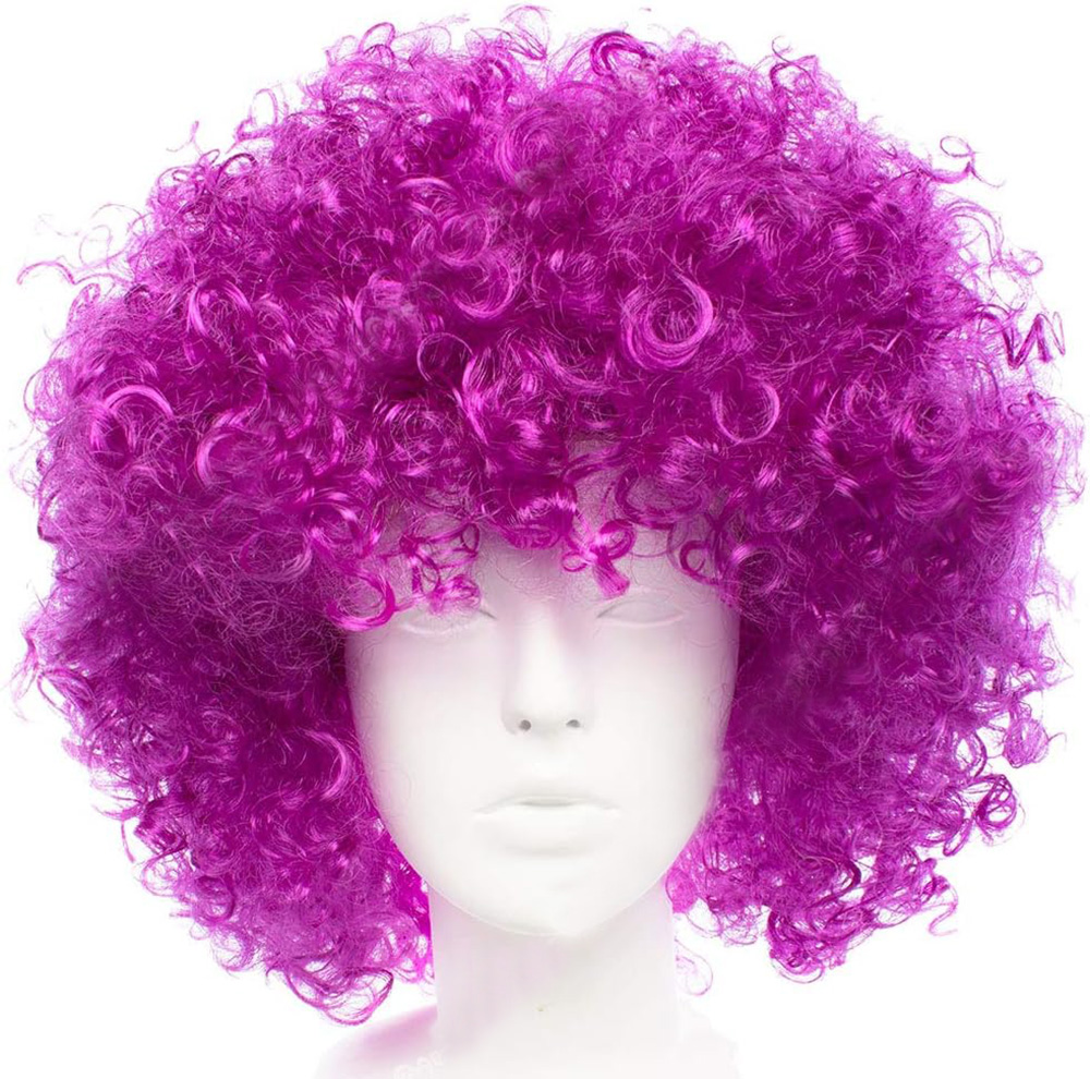 Koyu Mor Renk Violet Afro Bonus Saç Peruk (5271)