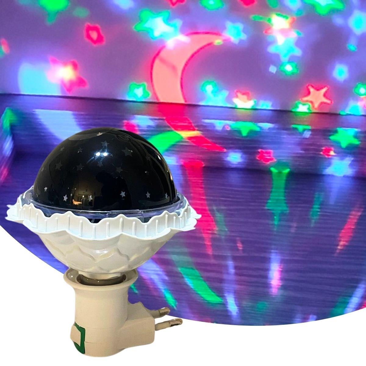 Kristal Gökyüzü Modlu Yıldızlı Hareketli 360 Derece Dönen Kristal Led Ampül (5271)