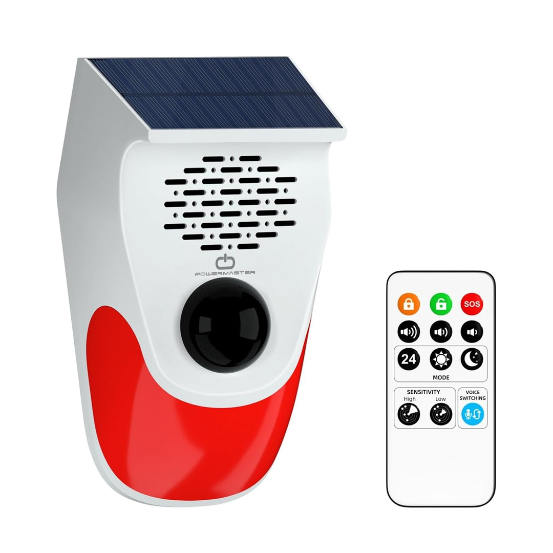 KUMANDALI SOLAR SESLİ IŞIKLI 120DB ALARM SİSTEMİ (5271)