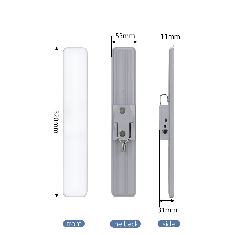 KUMANDALI - ZAMAN - IŞIK GÜCÜ AYARLI METAL ASKILI - USB ŞARJLI LAMBA FENER 20SMD LED (5271)