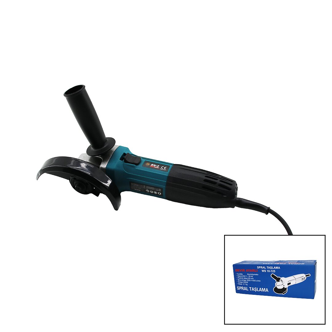 KUTULU   DEVİR AYARLI   1000W  SPRAL TAŞLAMA  125MM - 5500/11000/minute WS-10-125 (5271)