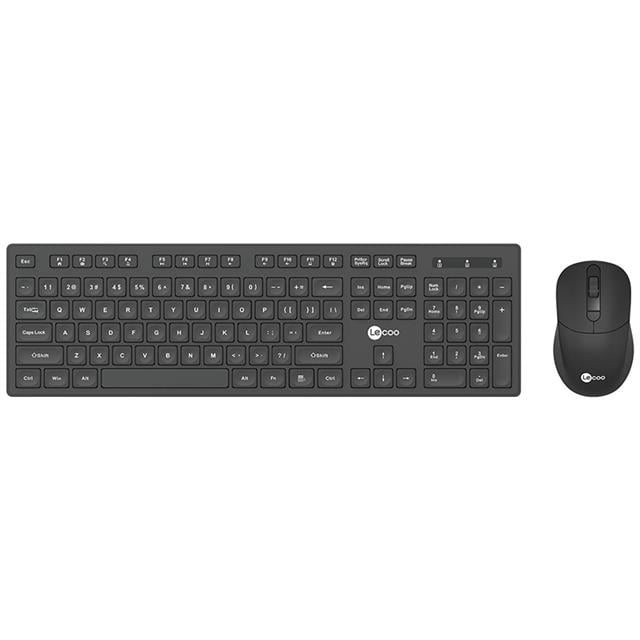 KW201 Kablosuz Q Klavye - Mouse Set Siyah (5271)