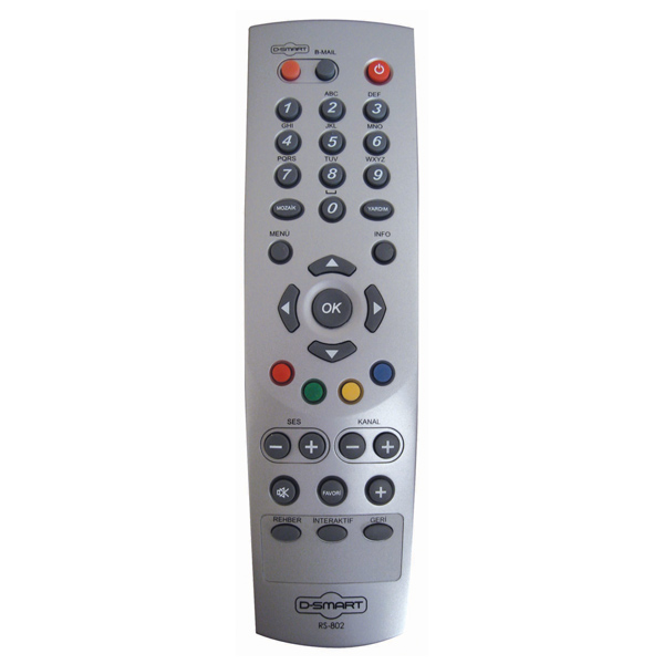 KYD KR D-SMART ESKİ KASA*KUMANDA D-SMART 802 SD UYDU KUMANDASI (5271)