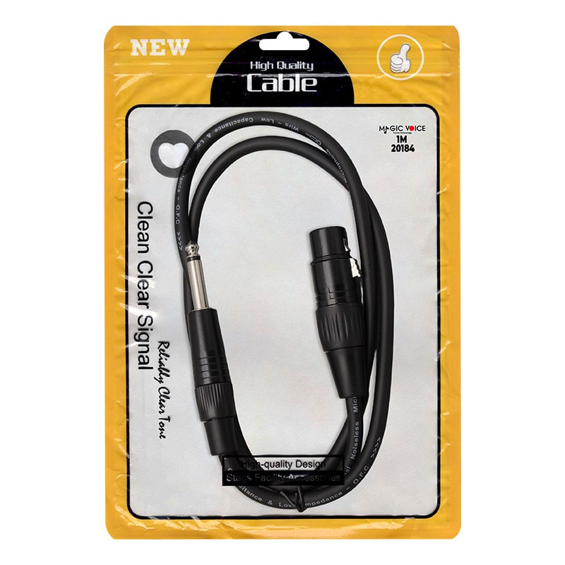 LD379 XLR CANON DİŞİ + 6.3MM MONO ERKEK 1 METRE KABLO (5271)