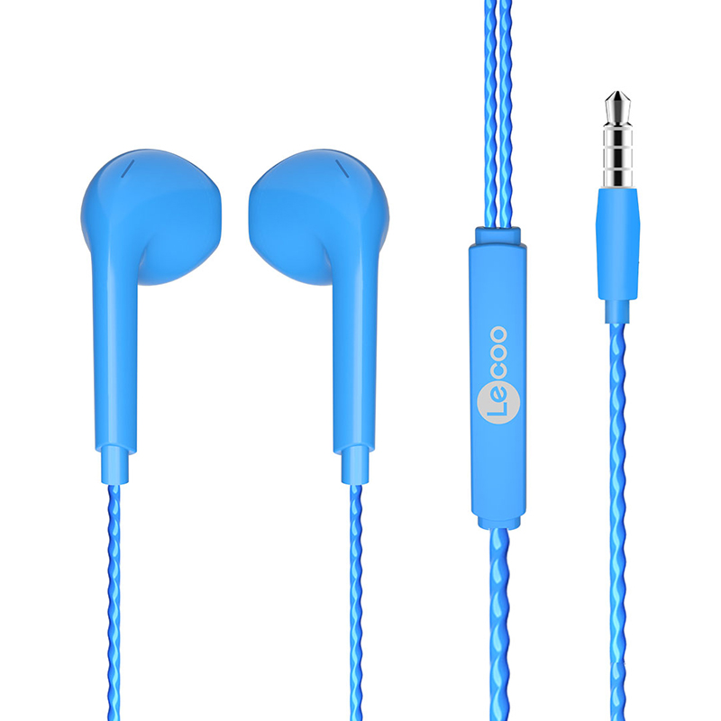 LECOO EH104BL 3.5MM JACKLI KABLOLU KULAK İÇİ MİKROFONLU MAVİ KULAKLIK (5271)