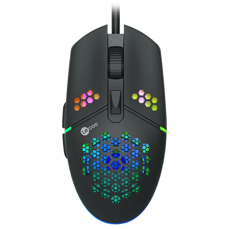 LECOO MS105 3200 DPI 6 TUŞLU KABLOLU RGB LED AYDINLATMALI GAMING MOUSE (5271)