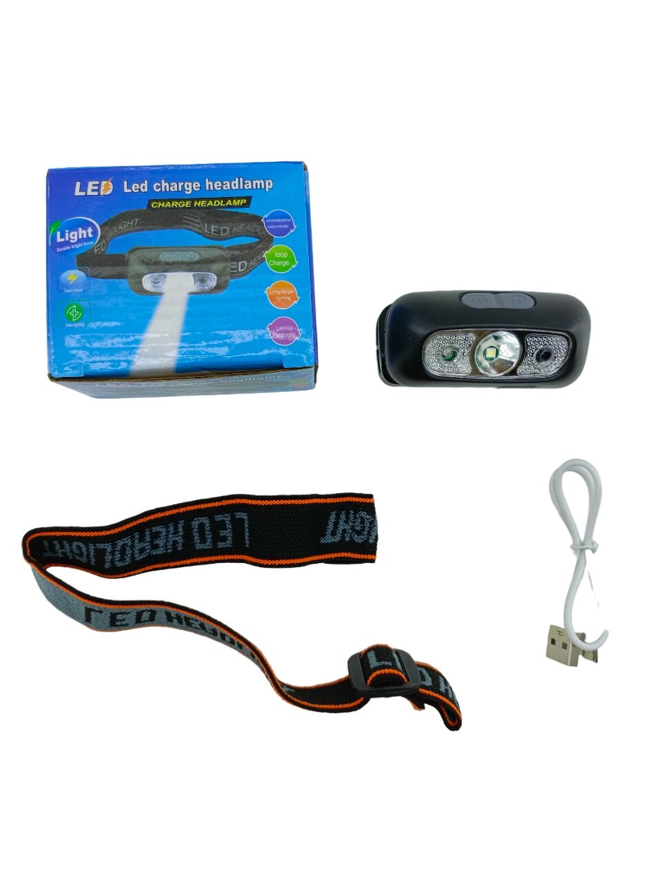 LED CHARGE HEADLAMP  USB ŞARJLI  KAFA LAMBASI FENER  OYNAR BAŞLI (5271)