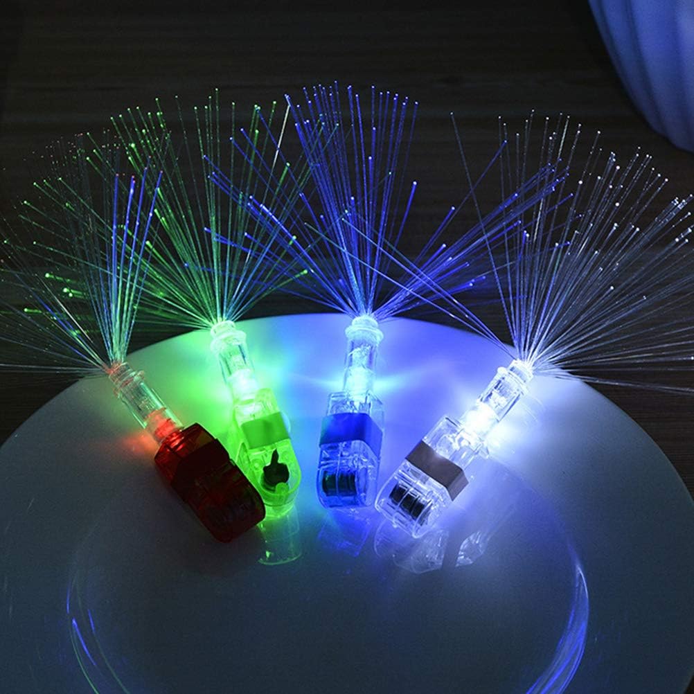Led Işıklı Renkli Püsküllü Parmak Işığı 4 Renk 4 Adet (5271)