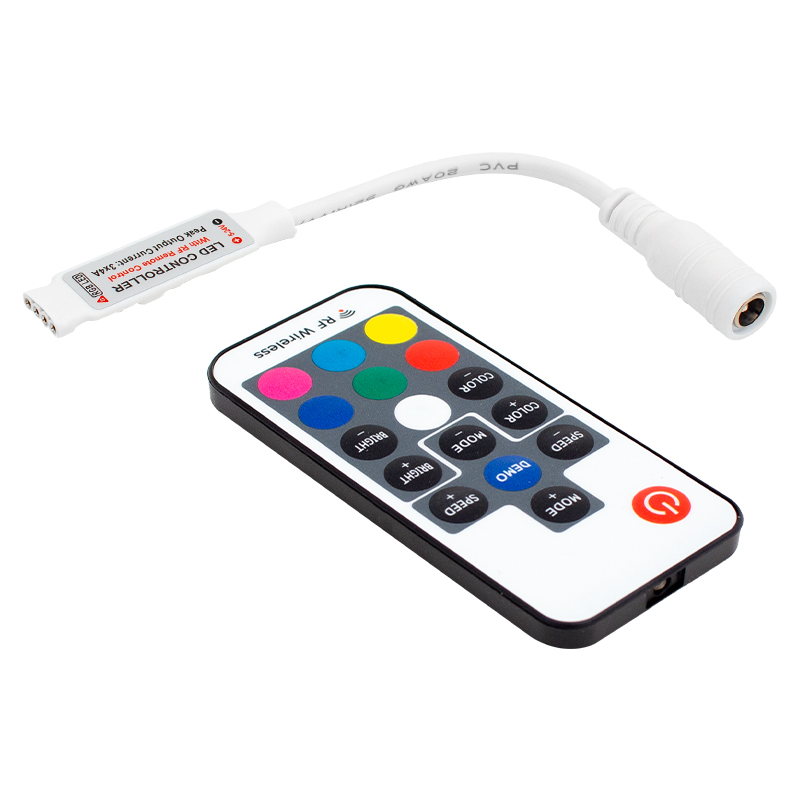 LED RGB KONTROL DEVRESİ 12 VOLT RF KÜÇÜK MODÜLLÜ UZAK MESAFE ALGILAMALI (5271)