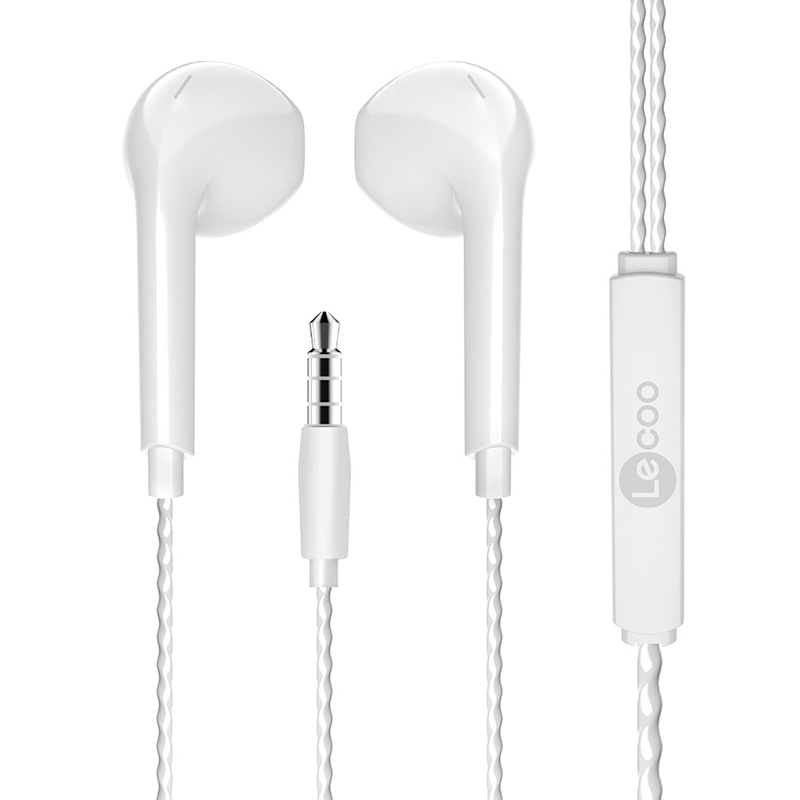 LENOVO LECOO EH104W 3.5MM JACKLI KABLOLU KULAK İÇİ MİKROFONLU BEYAZ KULAKLIK (5271)