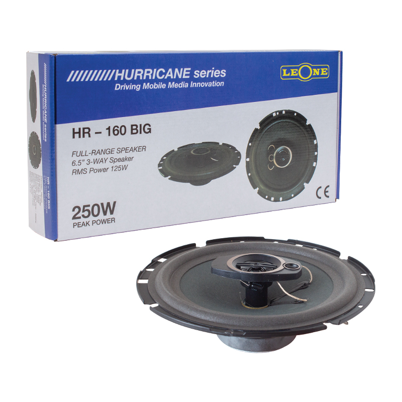 LEONE HR-160 BIG 250 WATT MAX 125 WATT RMS 3 YOLLU 2Lİ TAKIM KUTULU 16 CM (OTO HOP) (5271)
