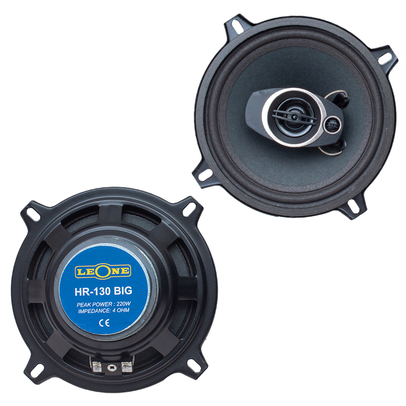 LEONE HR-130 BIG 13 CM 220 WATT MAX 110 WATT RMS 3 YOLLU 2Lİ TAKIM KUTULU 13 CM OTO HOPARLÖR (5271)