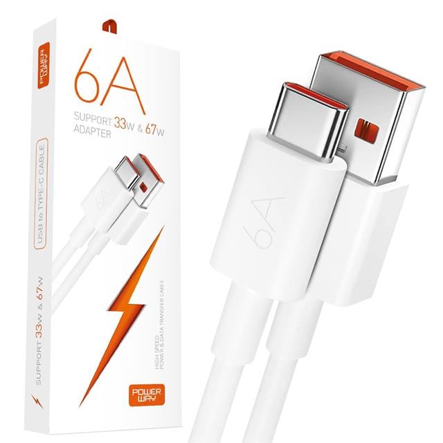 M6 Type-C To USB-A PD 67 Watt 6 Amper 1 Metre Şarj Data Kablosu (5271) M6 Type-C To USB-A PD 67 Watt 6 Amper 1 Metre Şarj Data Kablosu (5271)