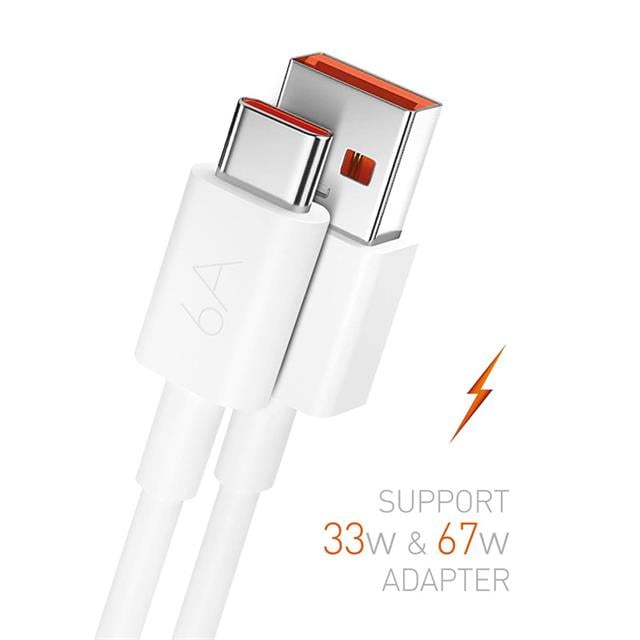 M6 Type-C To USB-A PD 67 Watt 6 Amper 1 Metre Şarj Data Kablosu (5271) M6 Type-C To USB-A PD 67 Watt 6 Amper 1 Metre Şarj Data Kablosu (5271)