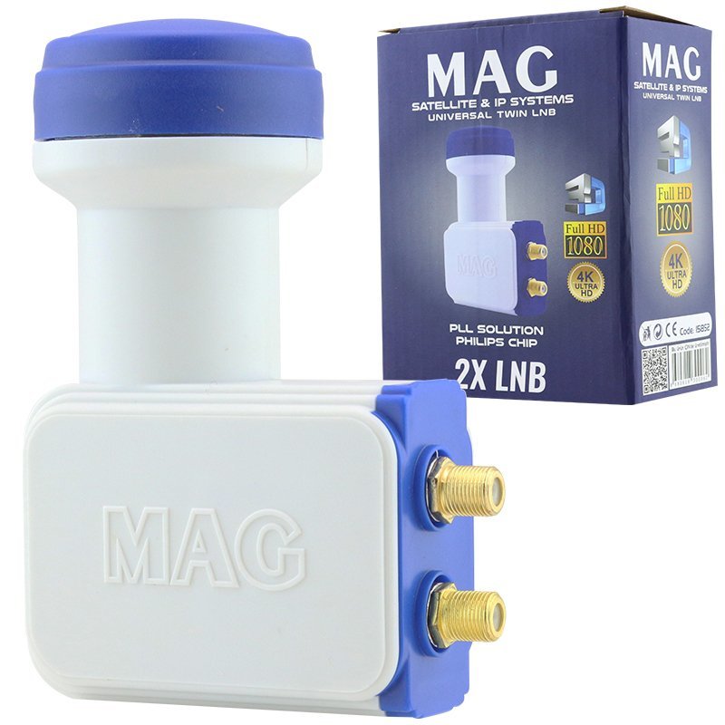 MAG ÇİFTLİ TWİN LNB ALTIN UÇLU PHILIPS CHİP 0.1DB (5271)