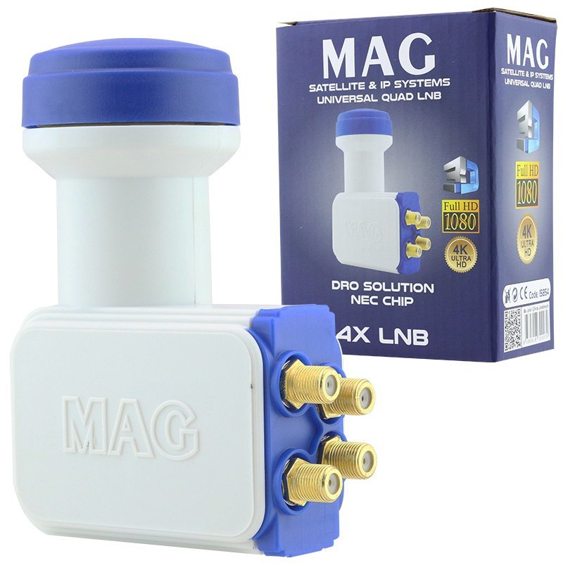 MAG DÖRTLÜ QUAD LNB ALTIN UÇLU NEC CHİP 0.1DB (5271)