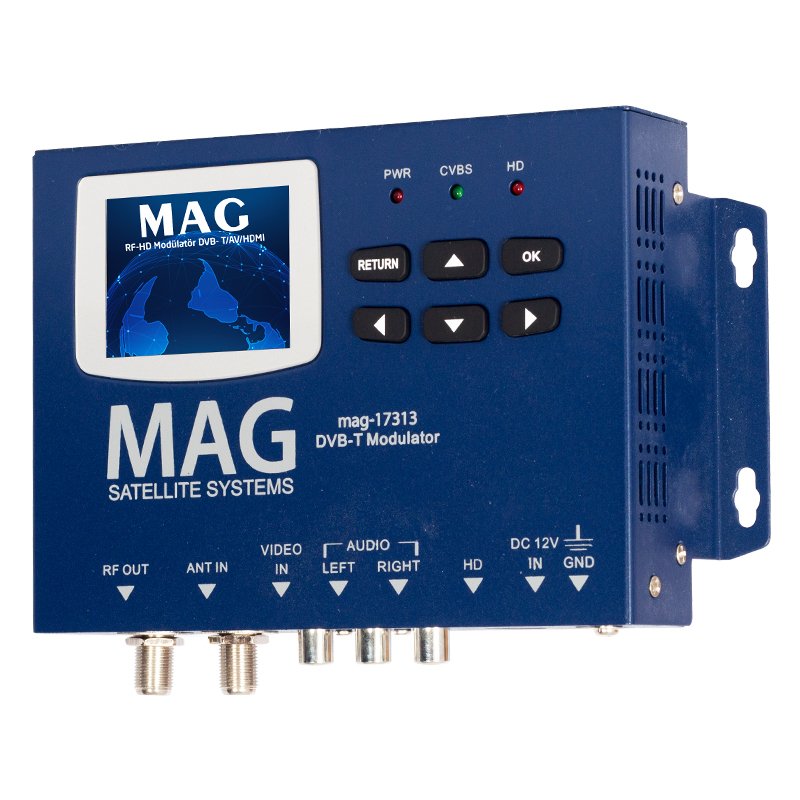 MAG MG-17313 LCD EKRANLI HD-RF CONVERTER FULL HD DVB-T ENCODER MODULATOR (DVB-T/AV/HDMI) (5271)