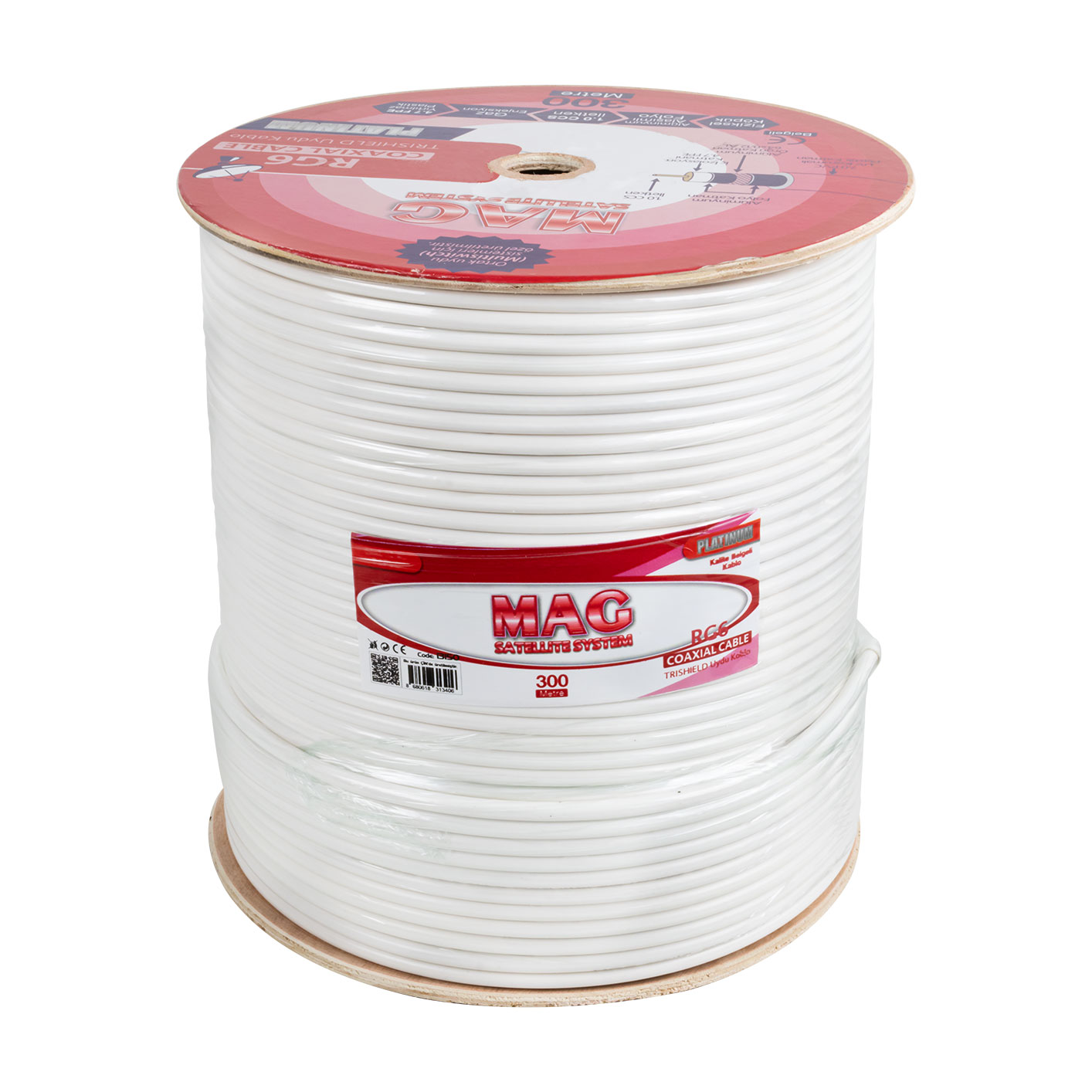 MAG PLATINUM RG6/U4 TRISHIELD 64 TEL ANTEN KABLOSU (300 METRE) (5271)
