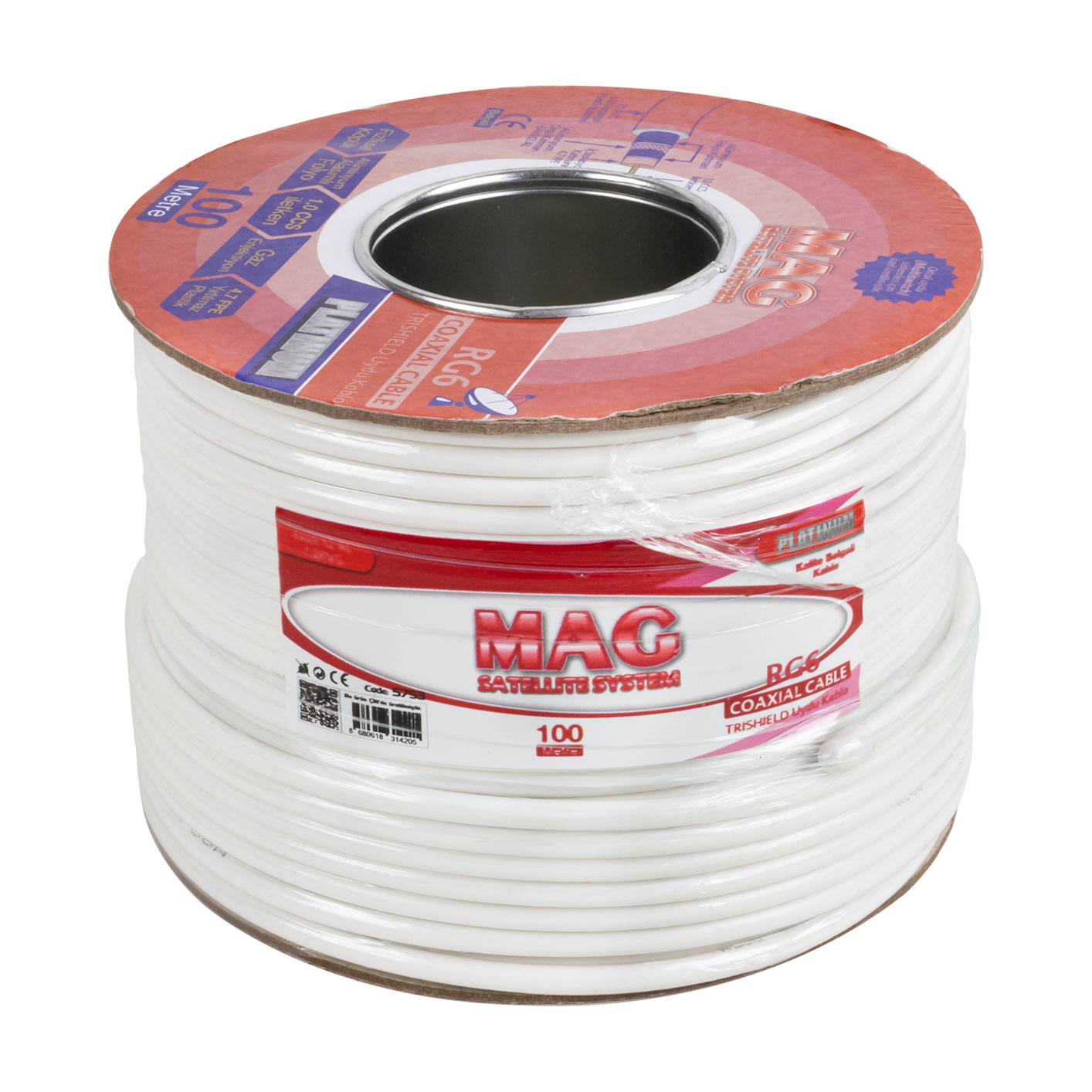 MAG PLATINUM RG6/U4 TRISHIELD 64 TEL ANTEN KABLOSU (100 METRE) (5271)