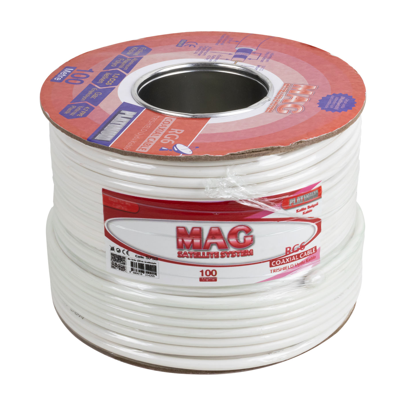 MAG PLATINUM RG6/U4 TRISHIELD 64 TEL ANTEN KABLOSU (100 METRE) (5271)