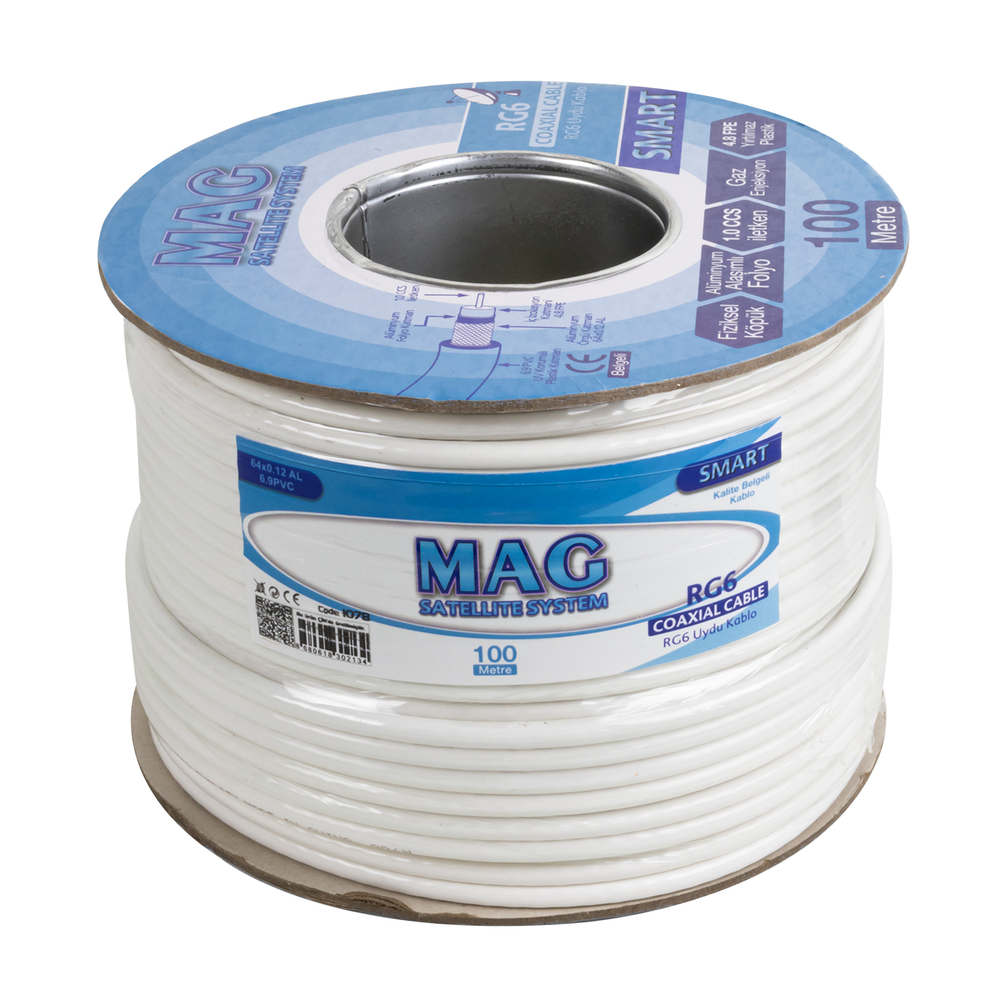 MAG SMART RG6/U4 64 TEL ANTEN KABLOSU (100 METRE) (5271) MAG SMART RG6/U4 64 TEL ANTEN KABLOSU (100 METRE) (5271)