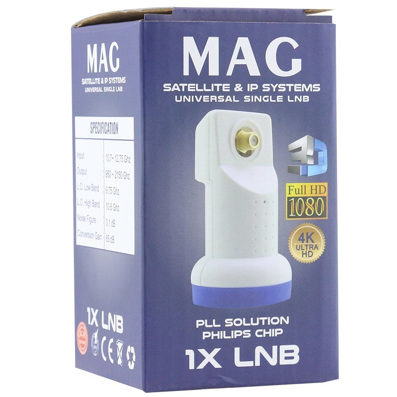 MAG TEKLİ SINGLE LNB ALTIN UÇLU SHARP CHİP 0.1DB (5271)