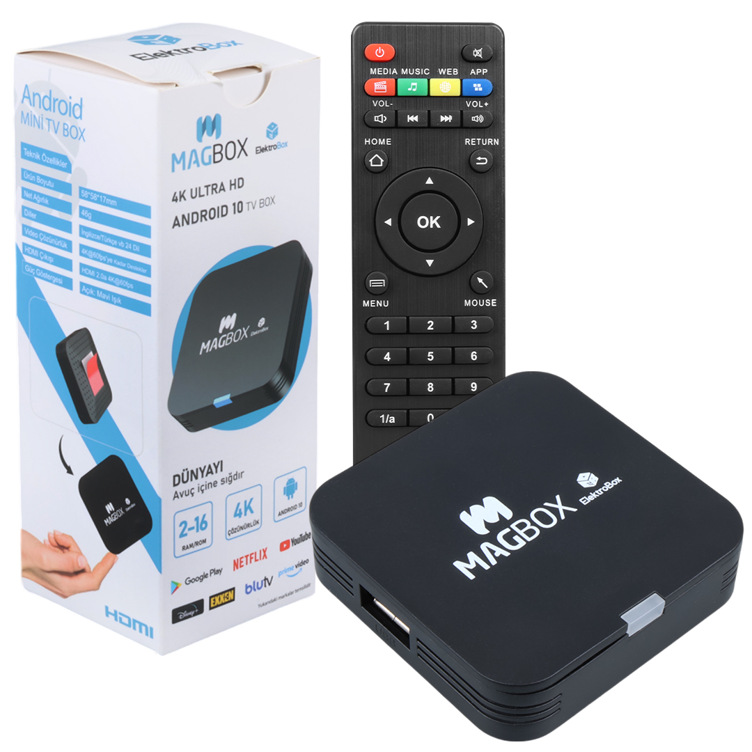 MAGBOX ELECTROBOX 2 GB RAM H313 İŞLEMCİ 16 GB HDD 4K ULTRA HD ANDROID BOX (ANDROID 10) (5271) MAGBOX ELECTROBOX 2 GB RAM H313 İŞLEMCİ 16 GB HDD 4K ULTRA HD ANDROID BOX (ANDROID 10) (5271)