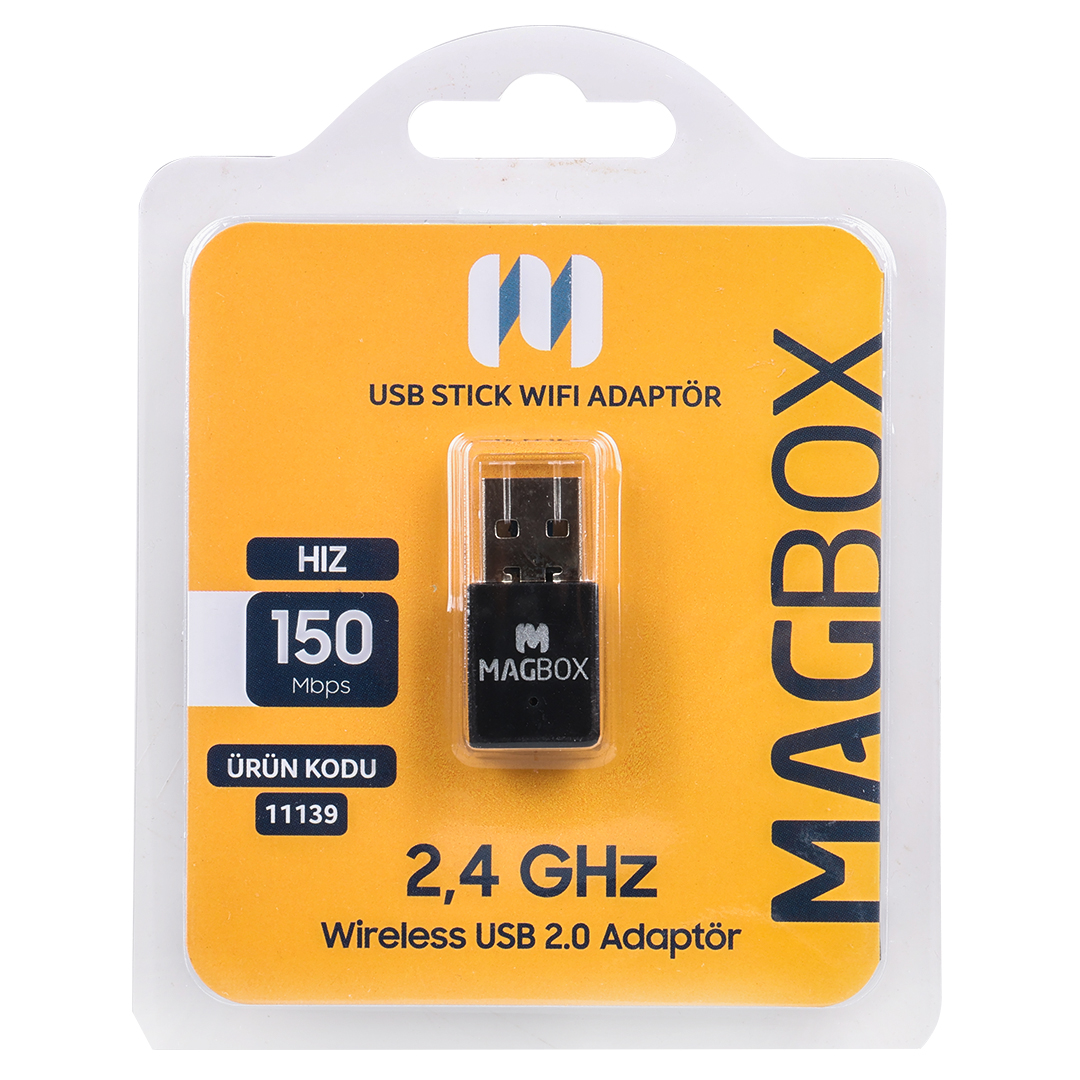 MAGBOX USB STICK MİNİ 802.11N WİFİ 7601 CHIPSET 2.4GHZ 150 MBPS IP UYDU ALICILARI İLE UYUMLU (5271) MAGBOX USB STICK MİNİ 802.11N WİFİ 7601 CHIPSET 2.4GHZ 150 MBPS IP UYDU ALICILARI İLE UYUMLU (5271)