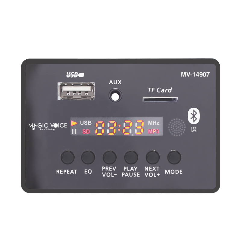 MAGİCVOİCE MV-14907 USB/SD/MIC/AUX/BLUETOOTH KUMANDALI EKRANLI OTO TEYP ÇEVİRİCİ DİJİTAL PLAYER BOARD (5271)
