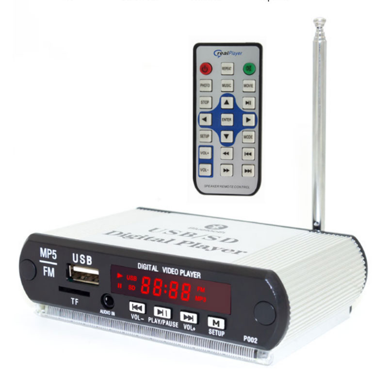 MAGICVOICE SS-105 MP5 USB/SD/MMC/BLUETOOTH KUMANDALI OTO TEYP ÇEVİRİCİ KASALI MODEL (5V/12V) (5271)