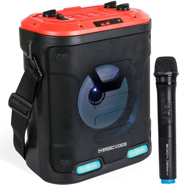 MAGICVOICE MV-6005 VHF EL MİK-USB/SD/BT30 WATT IŞIKLI TAŞINABİLİR ŞARJLI  SEYYAR ANFİ (5271)