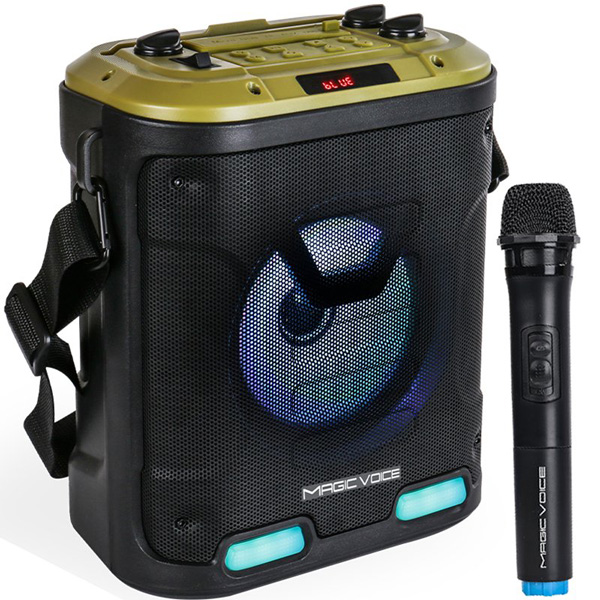 MAGICVOICE MV-6005 VHF EL MİK-USB/SD/BT30 WATT IŞIKLI TAŞINABİLİR ŞARJLI  SEYYAR ANFİ (5271)