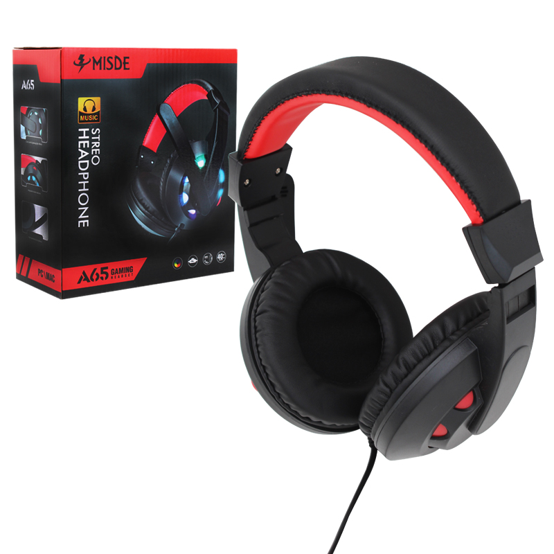 MAGICVOICE A-65 MİSDE 3.5MM AUX GİRİŞLİ RGB IŞIKLI KULAKÜSTÜ MİKROFONLU OYUNCU KULAKLIK (5271)