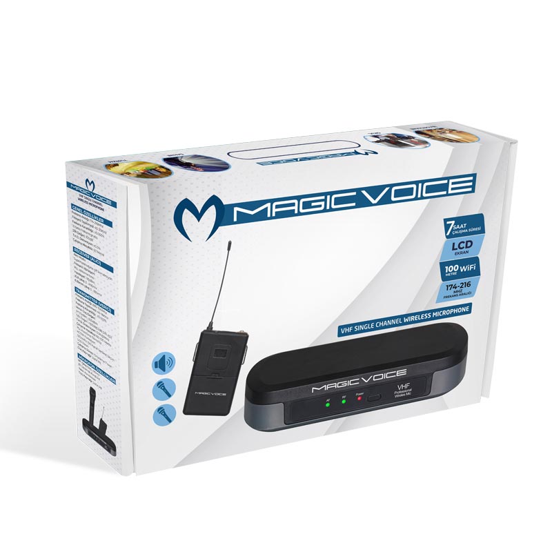 MAGICVOICE MV-3812 VHF YAKA TİPİ TELSİZ MİKROFON (5271) MAGICVOICE MV-3812 VHF YAKA TİPİ TELSİZ MİKROFON (5271)