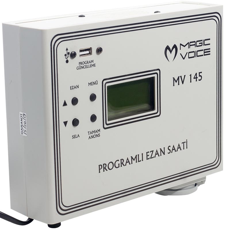 MAGICVOICE MV-145 3 HOCALI PROGRAMLI DUVAR TİPİ EZAN SAATİ (TKS-014) (5271) MAGICVOICE MV-145 3 HOCALI PROGRAMLI DUVAR TİPİ EZAN SAATİ (TKS-014) (5271)