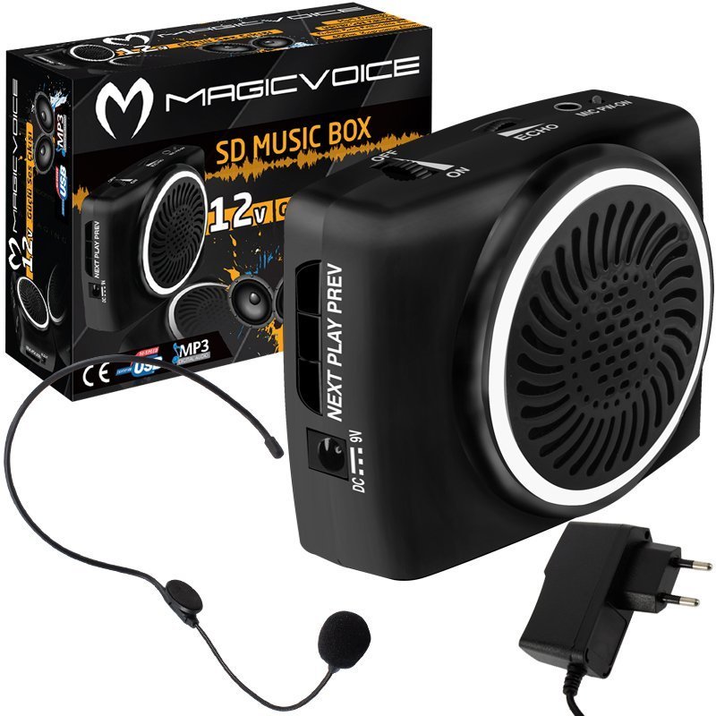 MAGICVOICE MV-17450 USB+SD KART GİRİŞLİ ŞARJLI MİNİ SEYYAR REHBER ANFİSİ (5271)