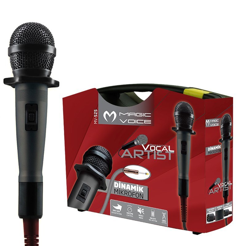MAGICVOICE MV-525 DİNAMİK PROFESSIONAL KABLOLU EL MİKROFONU ( 4.5 MT KABLOLU ) (5271)
