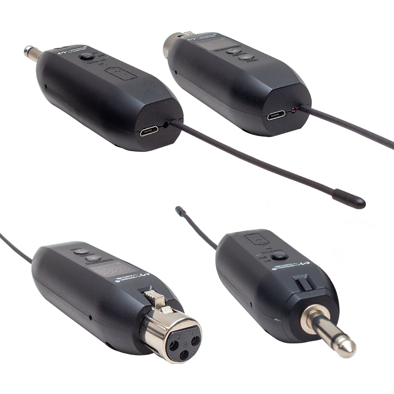 MAGICVOICE MV-19587 UHF GİTAR TİP KABLOLU MİC İ KABLOSUZ ÇEVİRİCİ ( MİC XRL Lİ) (5271)