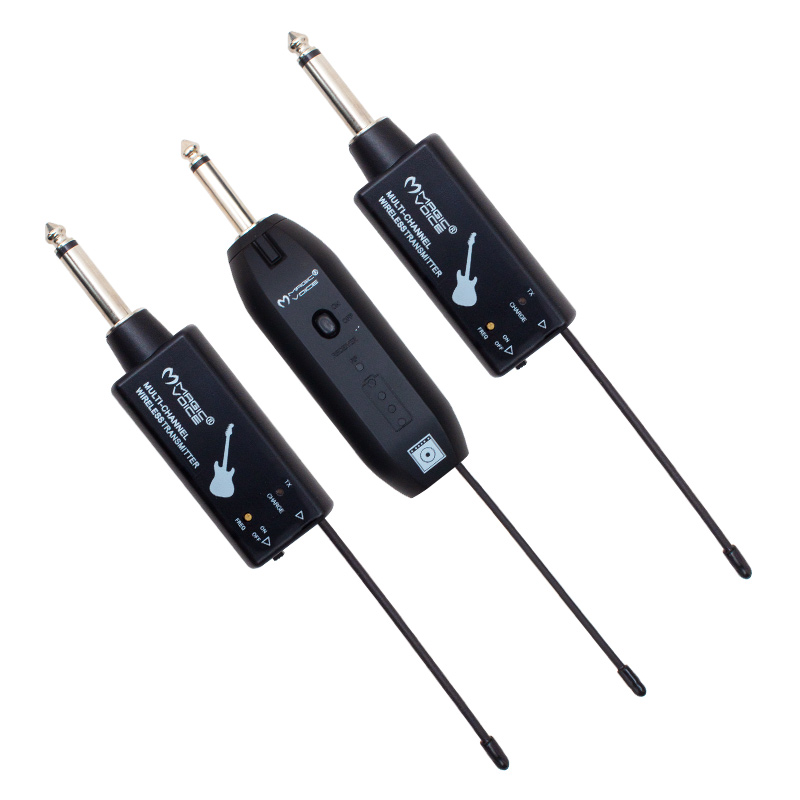 MAGICVOICE MV-19590 UHF GİTAR TİP KABLOSUZ MİKROFON ÜÇLÜ SET (5271)