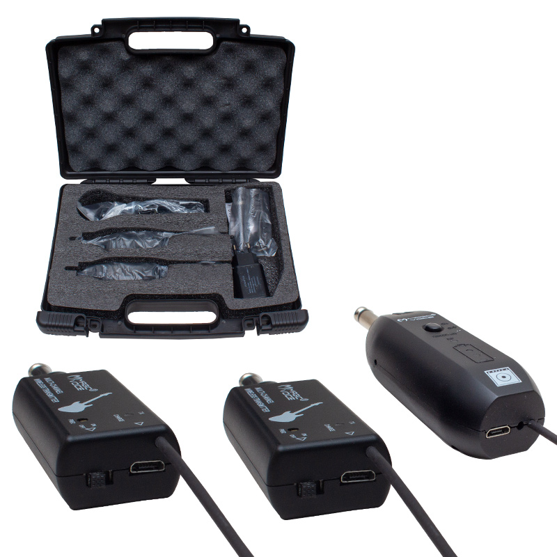 MAGICVOICE MV-19590 UHF GİTAR TİP KABLOSUZ MİKROFON ÜÇLÜ SET (5271)