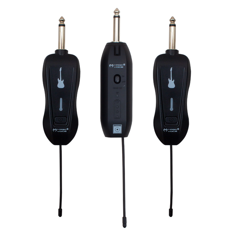 MAGICVOICE MV-19592 UHF GİTAR TİP KABLOSUZ MİKROFON ÜÇLÜ SET (5271)