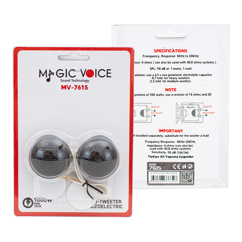 MAGICVOICE MV-7615 4OHM 100W OTO TWEETER (5271) MAGICVOICE MV-7615 4OHM 100W OTO TWEETER (5271)