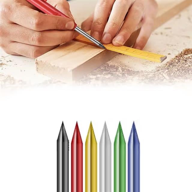 Marangoz Derin Dip Konum Delik İşaretleme Kurşun Uç Seti (6lı Paket) (5271)